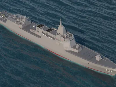  NAVY TYPE 055 Destroyer with Harbin Z-9WZ Helicopter 