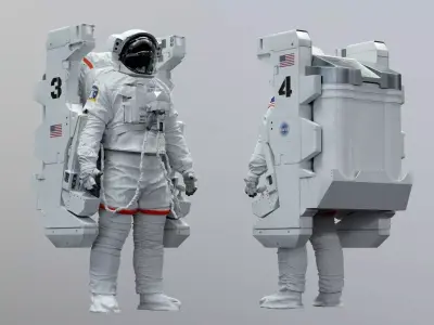 SPACESUIT astronaut EMU MMU SAFER 3D model