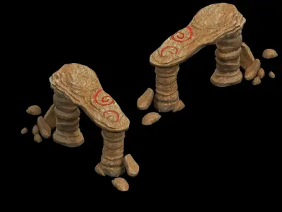 Desert - Mountain - Wind Stone 09 3D model
