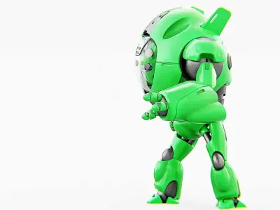 ASTRONAUT BOT V-3000   RIGGED 3D model