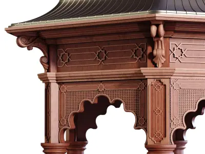 morrocon gazebo 937 Low-poly 3D model