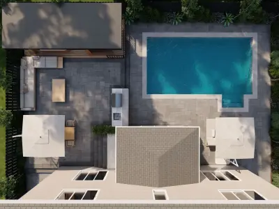 Garden Landscape 3D Model - SketchUp and Lumion Scene 3D model 3D model