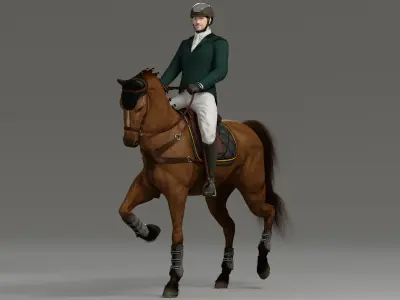  Male Equestrian Animated HQ 