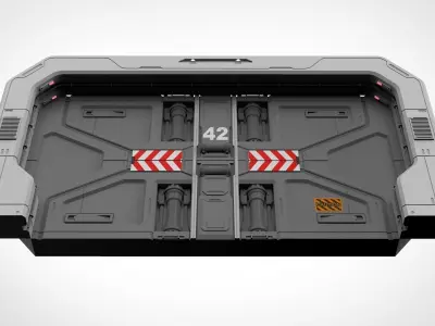 sci fi door 18 3D model