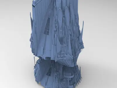 Ocean Cyberpunk Tower 10  3D model