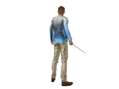 3Dfoin - Modern Wizard  Low-poly 3D model