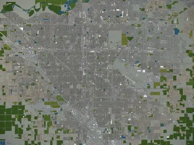 Fresno  Low-poly 3D model