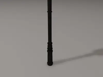 Medieval lamp post Free low-poly 3D model