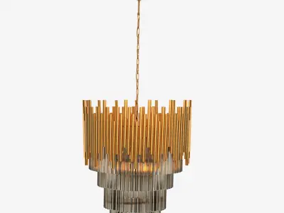 Modern Metal chandelier in 3 model  3D model