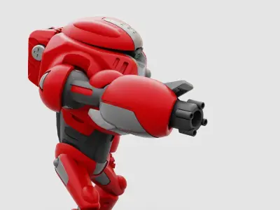 BATTLE DROID XZERON RIGGED 3D model