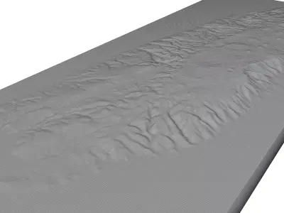 Brac island 3D model terrain Low-poly 3D model