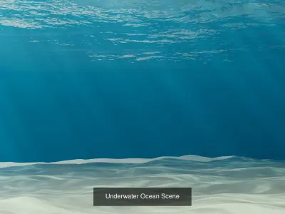 Underwater Scene And Animated Ocean 3D Model Pack