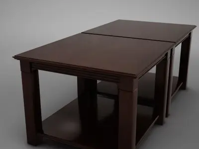 3D Classic wood coffee table 3D model