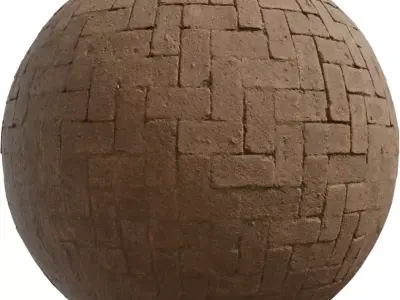 Dutch Weave Brick Pavers PBR Texture Texture