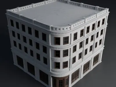 CLASSIC OLD EUROPEAN BUILDING 01 Low-poly 3D model