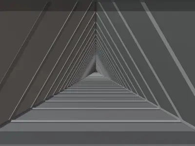 Infinite Tunnel Illusion Low-poly 3D model