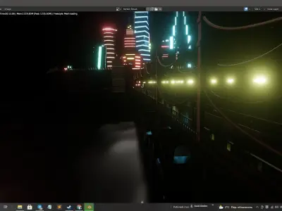 Low poly Domed city Free 3D model