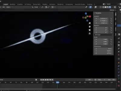 Visual Jockey VJ Loop Black Hole 3D model