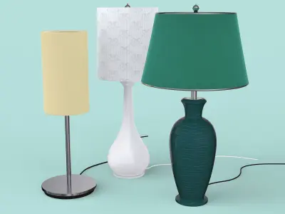 Desk Lamp Set 3D model