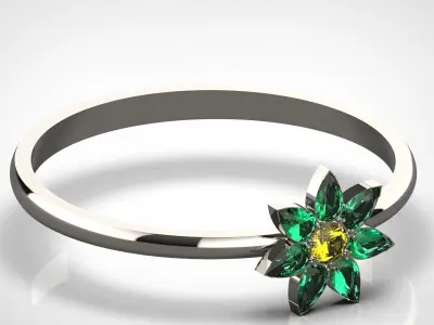 Luxurious Diamond Ring Design 3D print model purchase