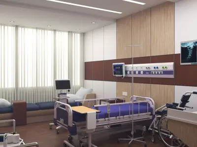 MEDICAL SPACES-HOSPITAL ROOM  3D model