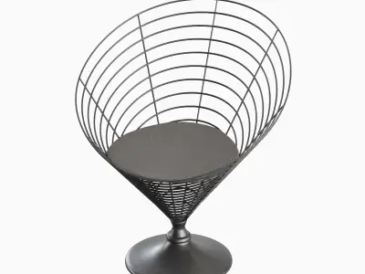 Wire Cone Chair 04 3D model