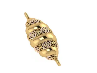 pendant10 ornate gold plated pendant 3D print model