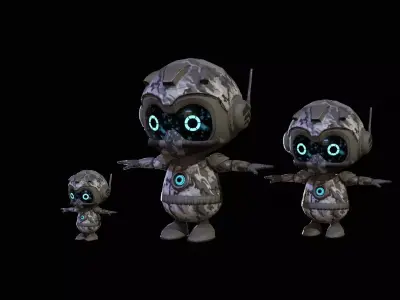 Minirobotic5Pack4 Low-poly 3D model