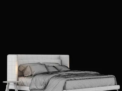  BoConcept Austin Bed Low-poly 3D model