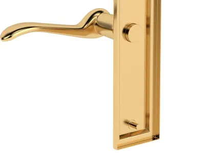 Urfic Porto Door Handles Brass 3D model
