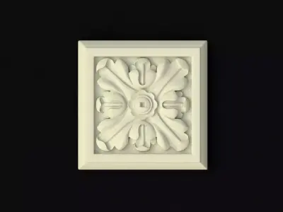rosette decorative plaque 3D model purchase