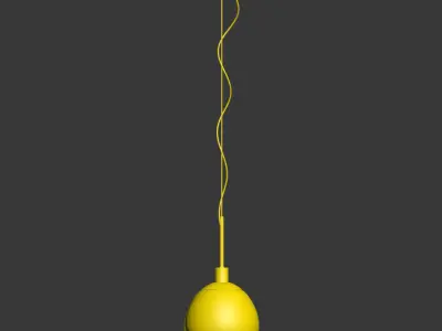Suspension of Erich MOD221 PL 01 G Gold Chrome 3D model