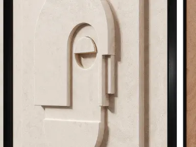 Geometric Canvas Wall Art 3D model