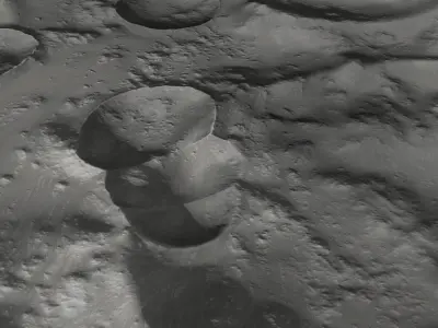 Large-Scale Moon Environment - Plains Low-poly 3D model