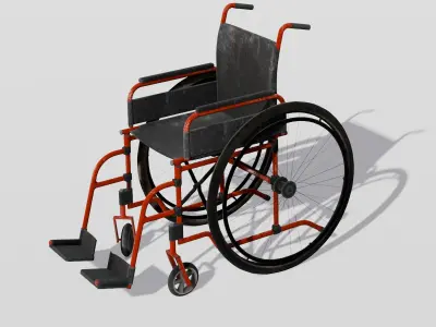  Wheelchair 3D Model  Low-poly 3D model