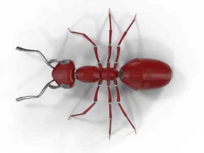 Red Mechanical Ant 3D model
