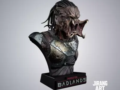 Predator Badlands  Bust Model for Collectibles and Printing 3D print model