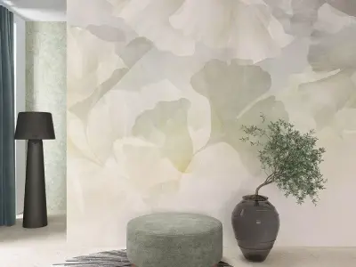 Oversized Ginkgo Leaf Wash Texture