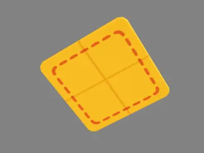 Cartoon  floor mats Low-poly 3D model