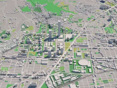 Taipei 30x30km City Map 3D model