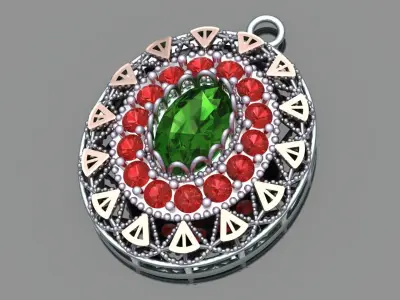 Diamond Earrings 3D print model