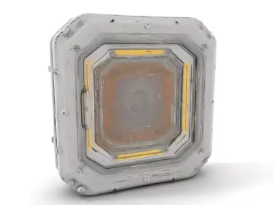 SciFi Door Model Pack with Intricate Design Low-poly 3D model