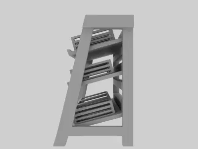 Fruit Rack Untextured  3D model