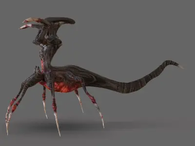 Alien 10 Low-poly 3D model
