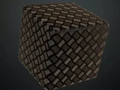 Dark Industrial Diamond Tread Plate PBR SEAMLESS Texture