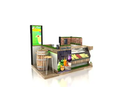 Kiosk - Juice spot 3D model Low-poly 3D model
