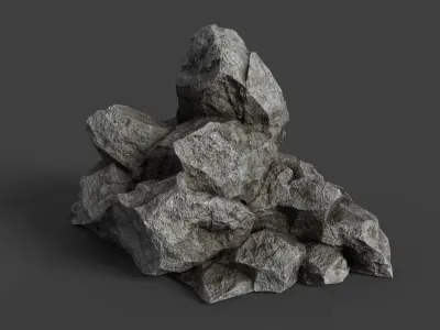 Rock 6-5 Low-poly 3D model