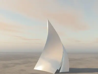Chrome Pyramid 3D model