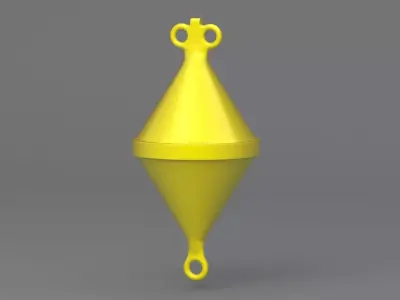 Sea Buoy 01 yellow 3D model