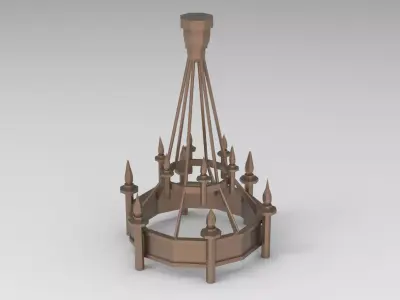 chandelier low poly 3D model